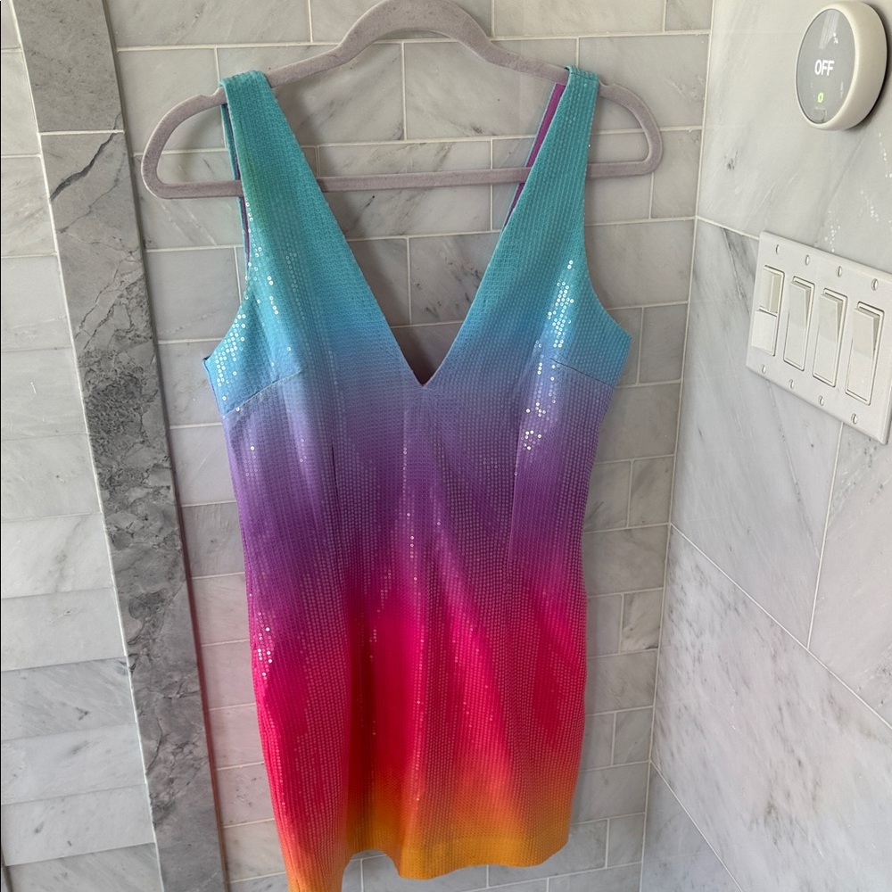 Multicolor Sequin Mini Dress